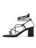 loft37 Leder-Sandaletten "Night Fever" in Schwarz