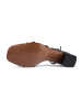 loft37 Leder-Sandaletten "Night Fever" in Schwarz