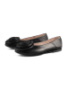 loft37 Leder-Ballerinas "Wild Roses" in Schwarz