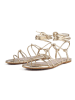 loft37 Leren sandalen "Rendezvous At Sunset" goudkleurig