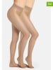 s.Oliver 2er-Set: Strumpfhosen in Beige