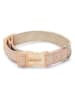 VOV & VUF Hundehalsband in Rosa/ Beige