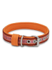 VOV & VUF Hundehalsband in Orange/ Rot