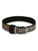 VOV & VUF Hundehalsband in Schwarz/ Braun