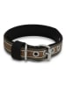 VOV & VUF Hundehalsband in Schwarz/ Braun