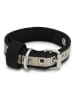 VOV & VUF Hundehalsband in Beige/ Schwarz