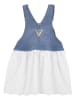OshKosh Dżinsowa sukienka-ogrodniczka w kolorze niebiesko-białym