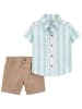 carter's 2tlg. Outfit in Hellblau/ Hellbraun