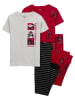 carter's 2-delige set: pyjama's wit/zwart/rood