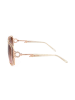 Guess Damskie okulary przeciwsłoneczne w kolorze złoto-jasnoróżowym