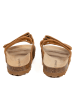 BABUNKERS Family Leren slippers lichtbruin