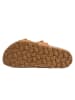 BABUNKERS Family Leren slippers lichtbruin