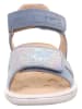 superfit Skórzane sandały w kolorze srebrno-niebieskim