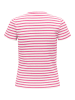 JDY Koszulka w kolorze różowo-białym