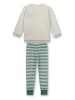 Sanetta Kidswear Pyjama in Creme/ Grün