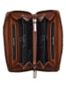 Burkely Leder-Geldbörse in Braun - (B)14 x (H)8,5 x (T)2,5 cm