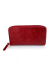Lia Biassoni Leren portemonnee "Platani" rood - (B)22 x (H)10 x (D)2 cm