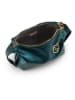 Mia Tomazzi Leren handtas "Clusone" petrol - (B)21 x (H)13 x (D)11 cm
