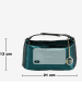 Mia Tomazzi Leren handtas "Clusone" petrol - (B)21 x (H)13 x (D)11 cm