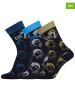 CR7 3-delige set: sokken zwart/kaki/blauw