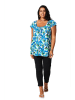 Aller Simplement Bluse in Blau/ Weiß