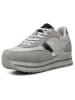 WODEN Leder-Sneakers "Nellie II" in Grau/ Silber