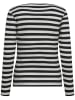NÜMPH Longsleeve in Creme/ Schwarz