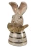 Clayre & Eef Decoratieve figuur "Konijntje" goudkleurig/beige - (B)10 x (H)20 x (D)10 cm