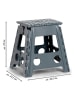 Zeller Klapphocker in Anthrazit - (B)38,5 x (H)39 x (T)31,5 cm