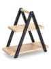 Zeller Etagère naturel/zwart - (B)34 x (H)32 x (D)17,2 cm