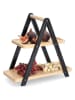 Zeller Etagère naturel/zwart - (B)34 x (H)32 x (D)17,2 cm