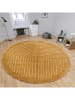 Hanse Home Hoogpolig tapijt "Dion" mosterdgeel/wit