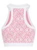 Karl Lagerfeld Top w kolorze jasnoróżowo-białym