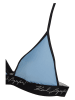 Karl Lagerfeld Bikini-Oberteil in Hellblau/ Schwarz