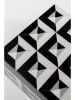 Kare Opbergbox "Jess" zwart/wit/grijs - (B)20 x (H)12 x (D)7 cm