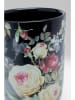 Kare Wazon "Rose Magic" w kolorze czarnym ze wzorem - wys. 27 cm
