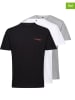 Wrangler 3-delige set: shirt "Marston" zwart/wit/lichtgrijs