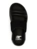 Sorel Leder-Pantoletten "Vibe" in Schwarz