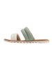 Sorel Leren slippers "Ella II" groen/crème