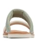 Sorel Leren slippers "Ella II" groen/crème