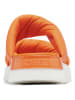 Sorel Skórzane klapki "Viibe Twist" w kolorze pomarańczowym