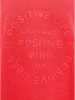 Zwillingsherz Sweatshirt "Positive Mind" rood