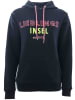 Zwillingsherz Hoodie "Lieblingsinsel" in Dunkelblau