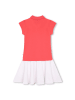 Hugo Boss Kids Sukienka w kolorze koralowo-białym
