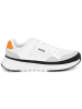 Hugo Boss Kids Sneakers in Weiß/ Grau/ Orange
