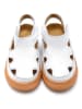 First Step Leder-Halbsandalen in Creme