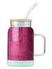 Vialli Design Glas met rietje lichtblauw - 600 ml