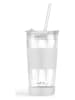 Vialli Design Isoleerglas met rietje wit - 600 ml