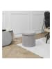 The Home Deco Kids Hocker w kolorze szarym ze schowkiem - wys. 38 x Ø 38 cm