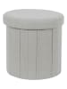 The Home Deco Kids Kruk met opbergruimte grijs - (H)38 x Ø 38 cm
